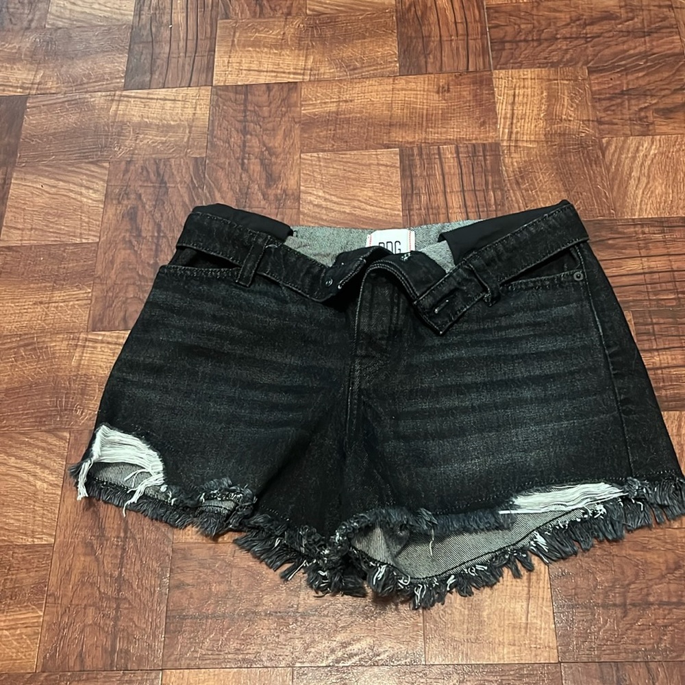 Urban outfitters BDG black denim shorts fold over waistband